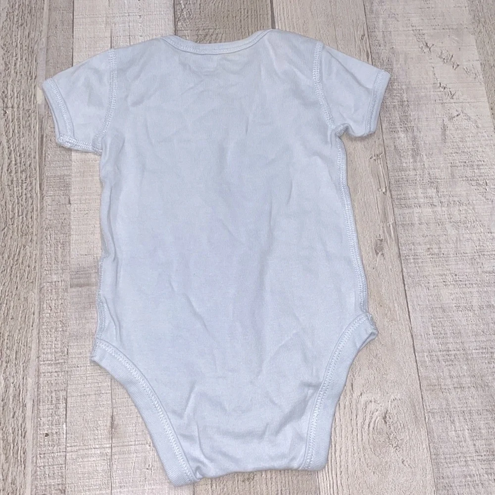 Burt bees blue onesie size 3-6 months organic cotton